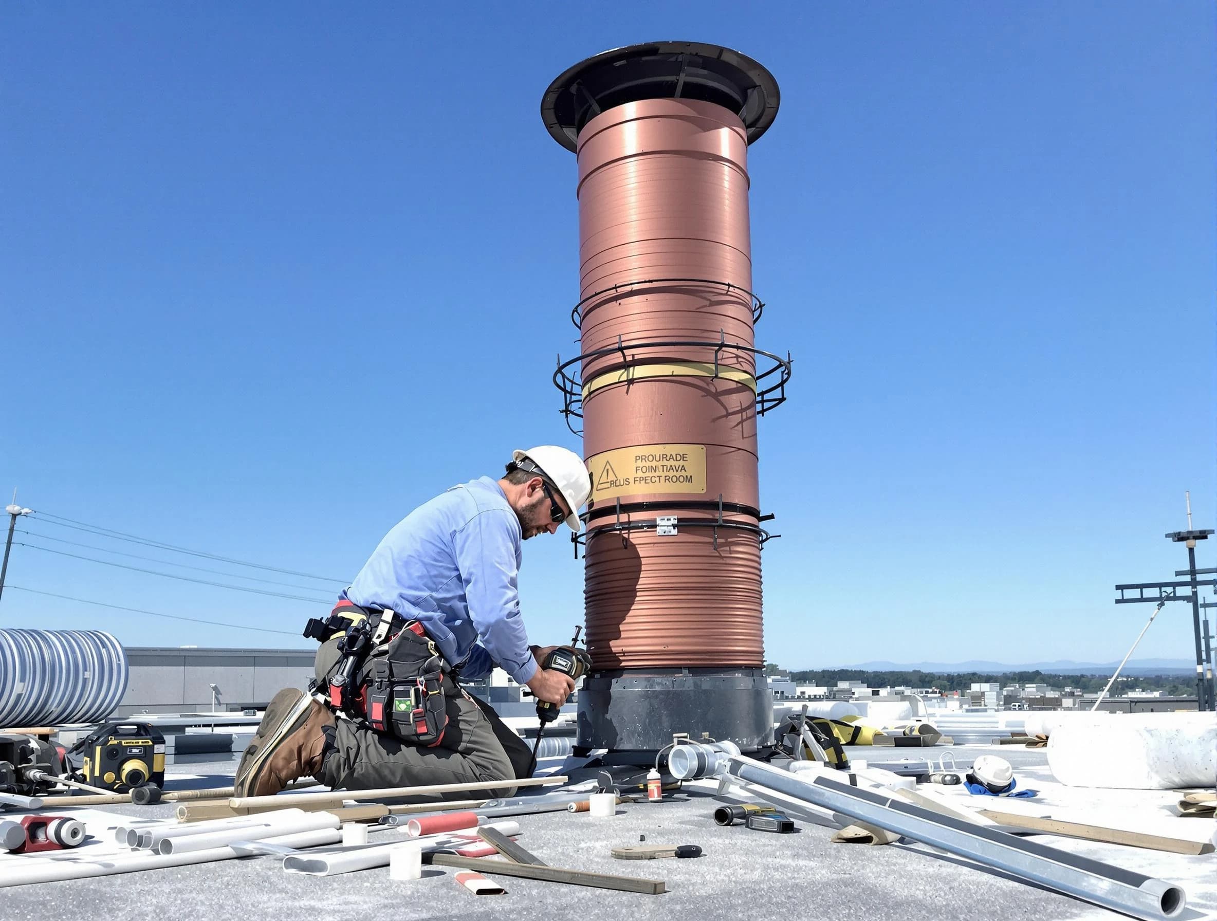 Installed chimney liner by Teaneck Chimney Sweep in Teaneck, NJ