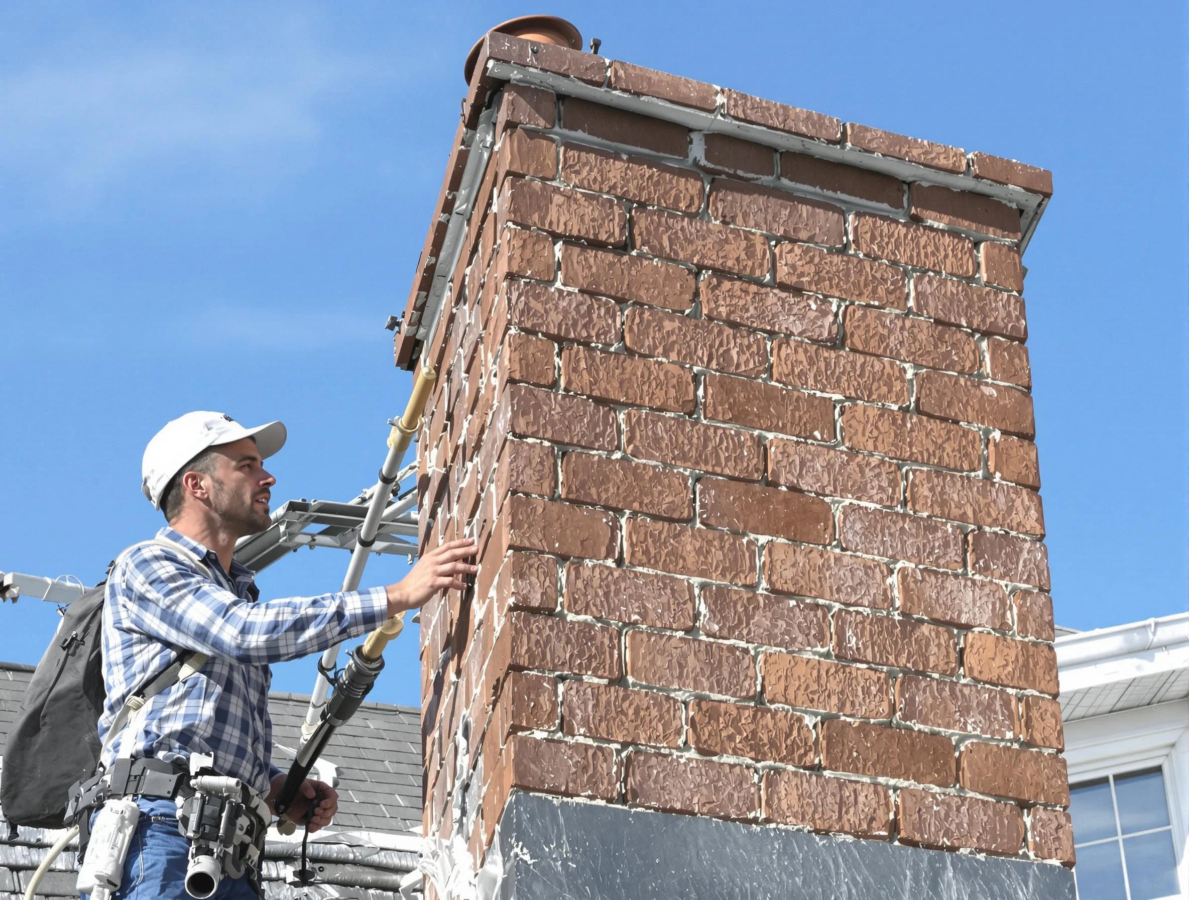 Brickwork for a chimney rebuild by Teaneck Chimney Sweep in Teaneck, NJ