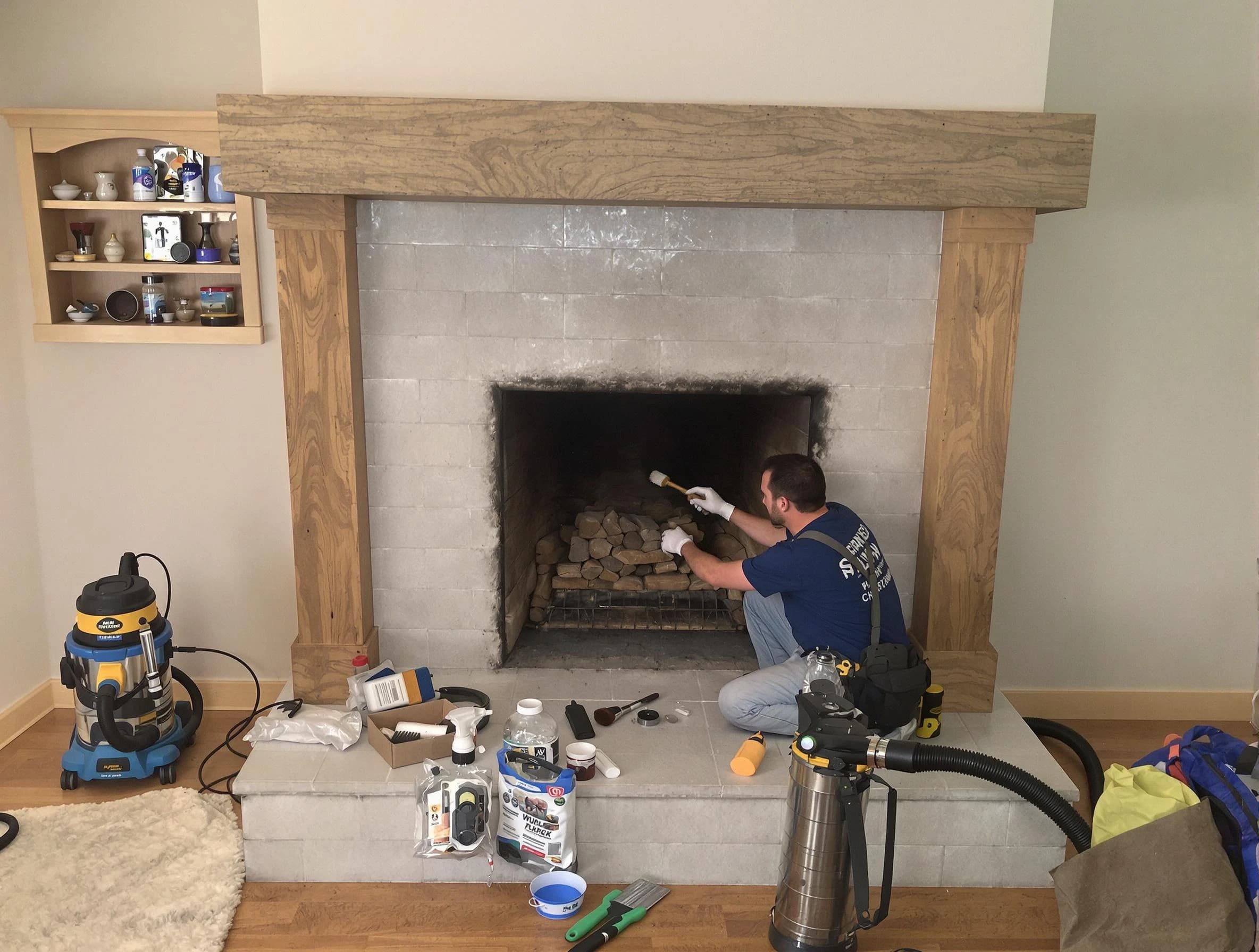 Detailed creosote removal process by Teaneck Chimney Sweep in Teaneck, NJ