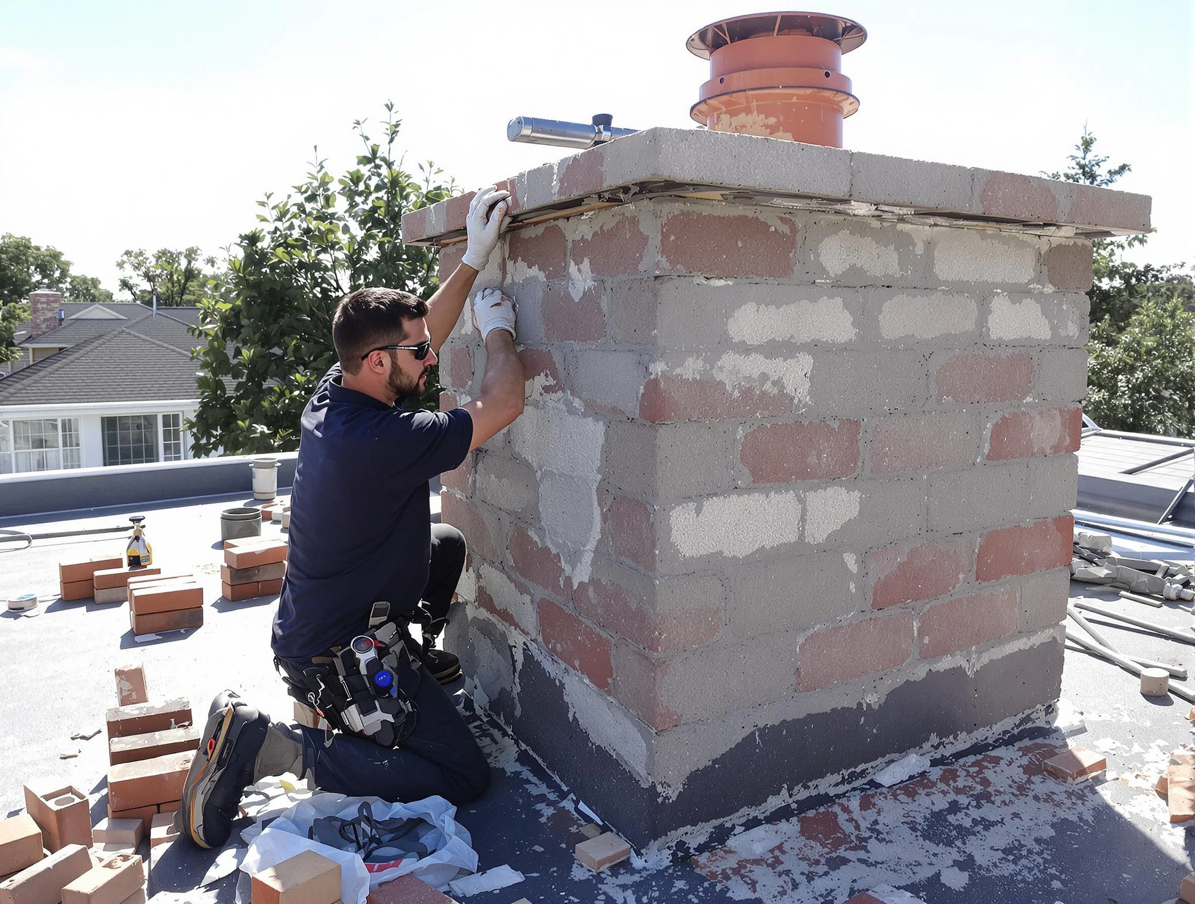 Advanced chimney repair process by Teaneck Chimney Sweep in Teaneck, NJ