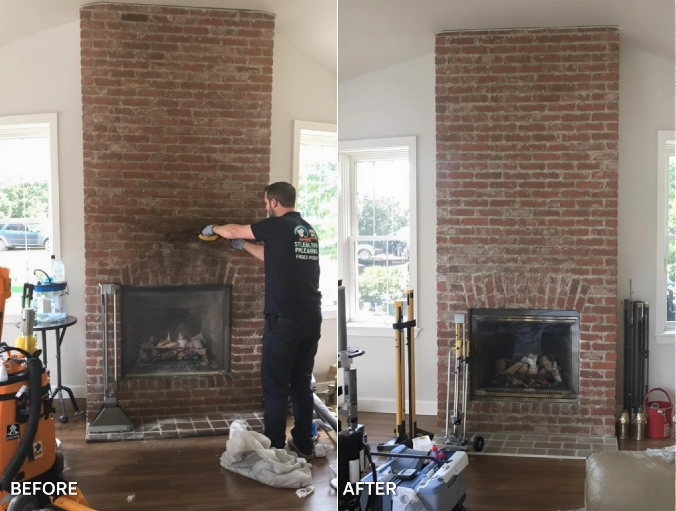 Finished chimney sweeping service by Teaneck Chimney Sweep in Teaneck, NJ