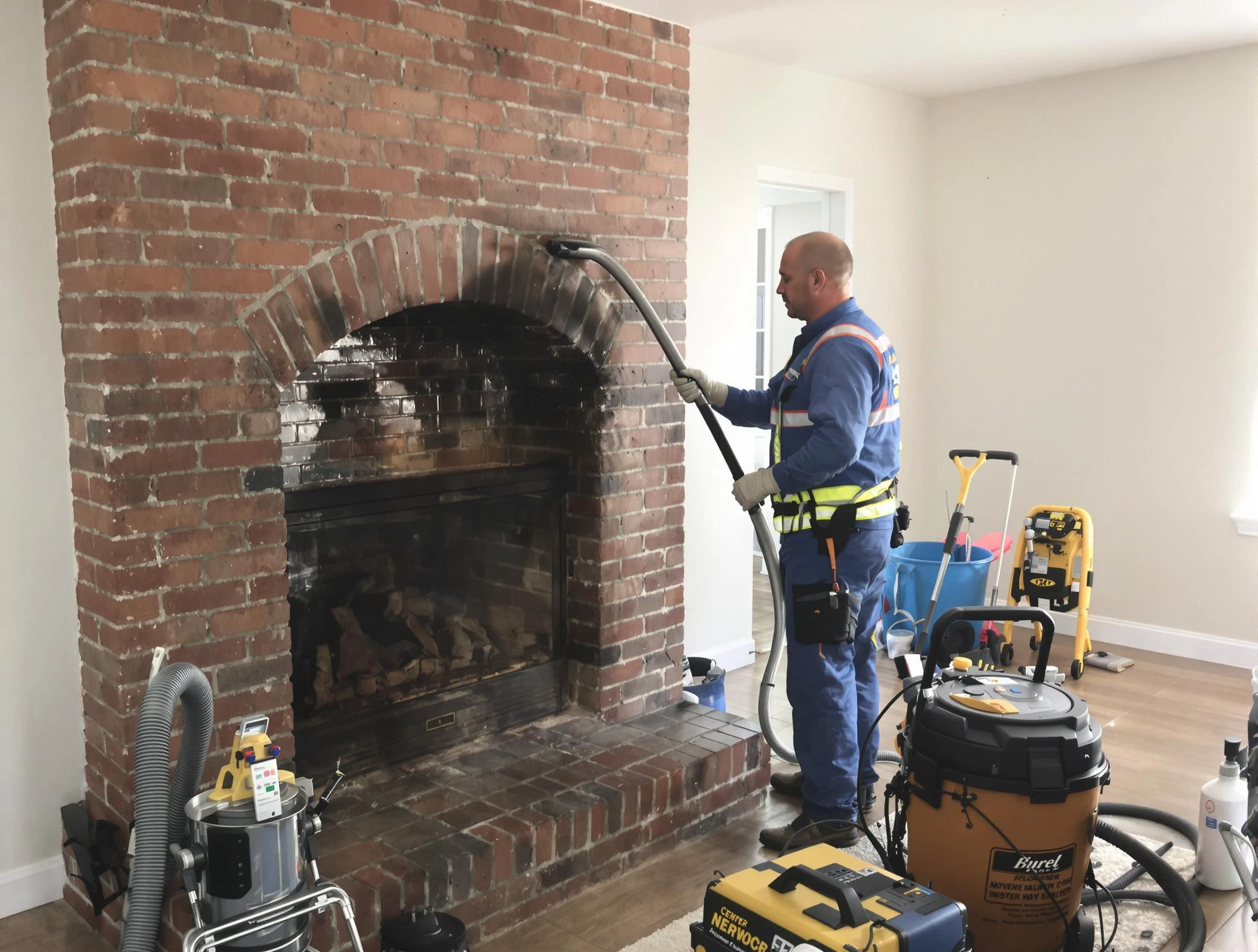 Teaneck Chimney Sweep expert performing detailed chimney sweep in Teaneck, NJ