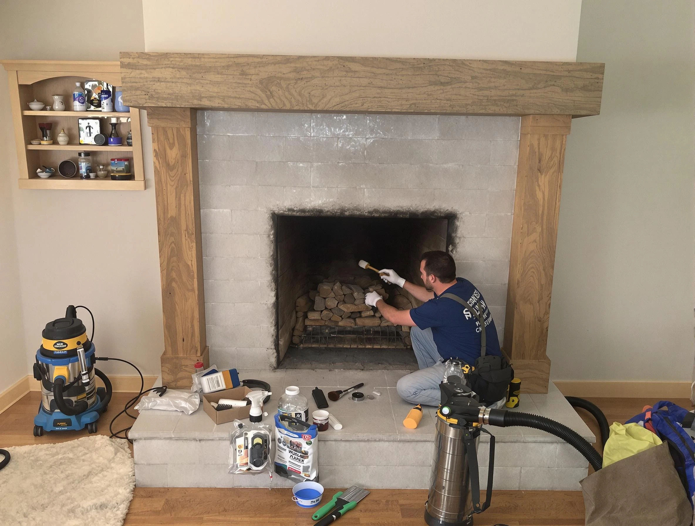 Detailed creosote removal process by Teaneck Chimney Sweep in Teaneck, NJ